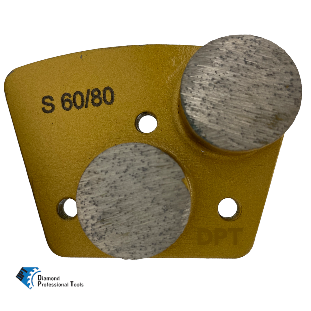 6 Pack Trapezoidal Grinding Discs for Concrete Floor Grinders 60 Grit Soft Bond