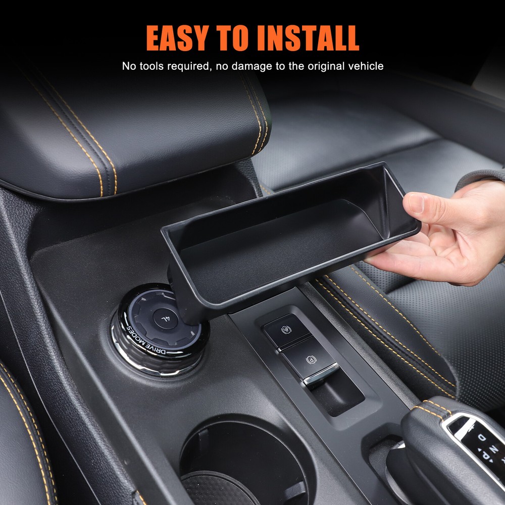 Black ABS Armrest Box Front Storage Box For Ford Ranger 2023-2024