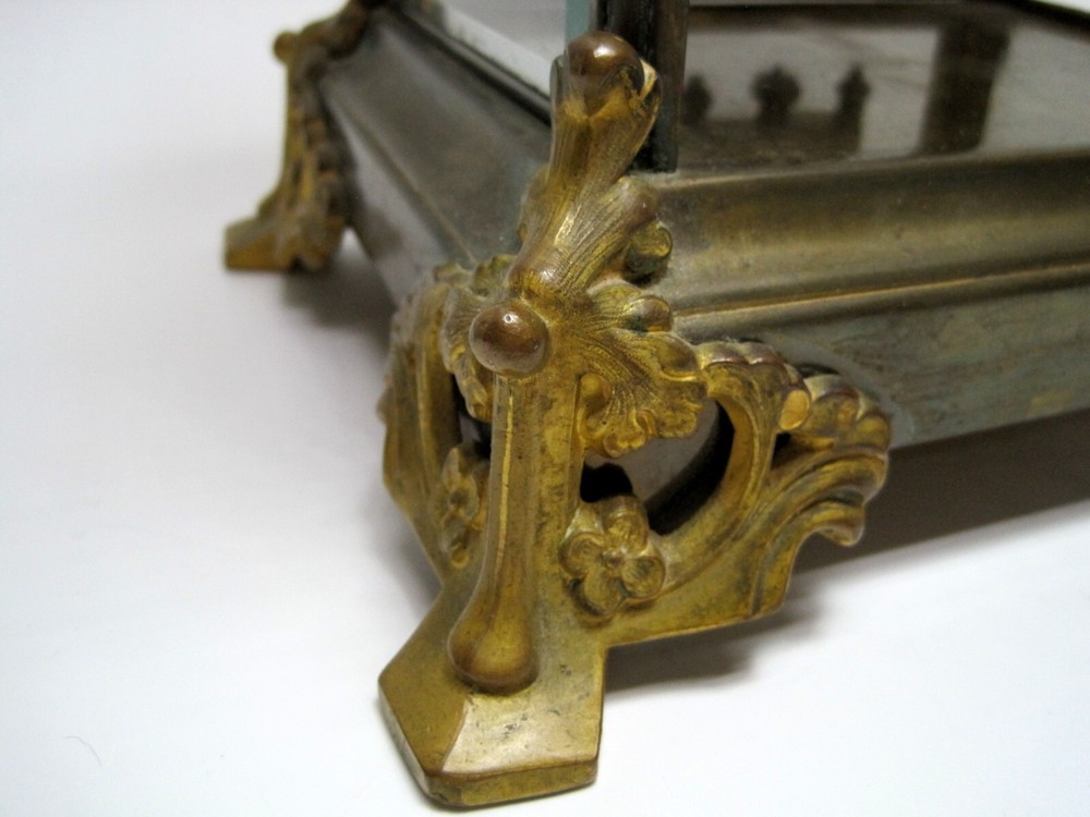 Antique New Haven Crystal Regulator Clock Open Escapement