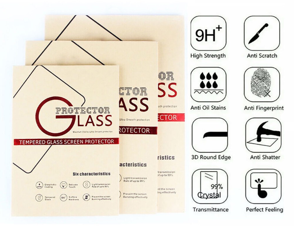 2-Packs 9H+ Tempered Glass Screen Protector For Apple iPad