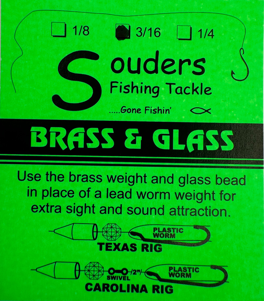 3/16 oz Brass & Glass Combo Pack- Black