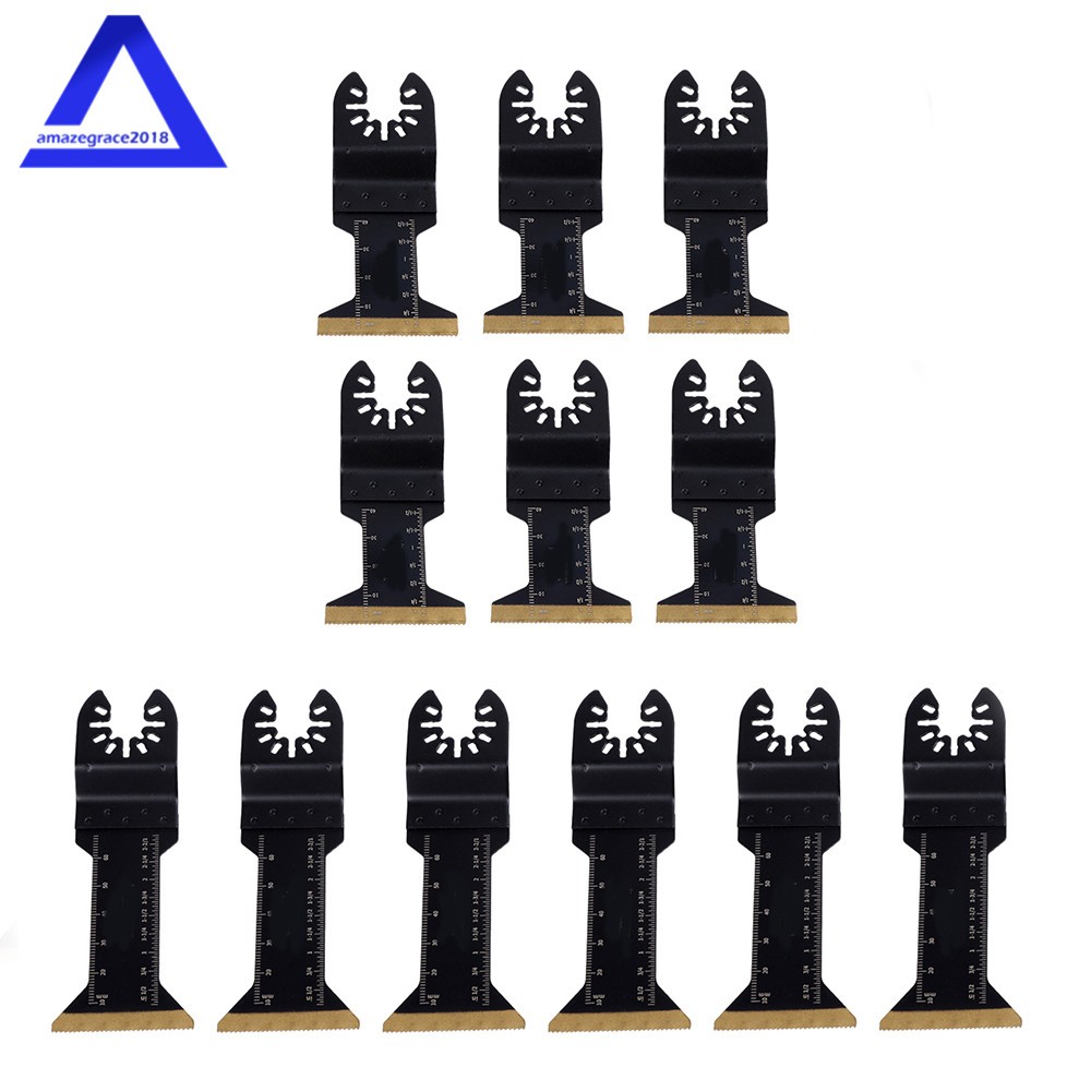 12Pack 2 Type Professional Multitool Plated Oscillating Tool Saw Blade For Wood