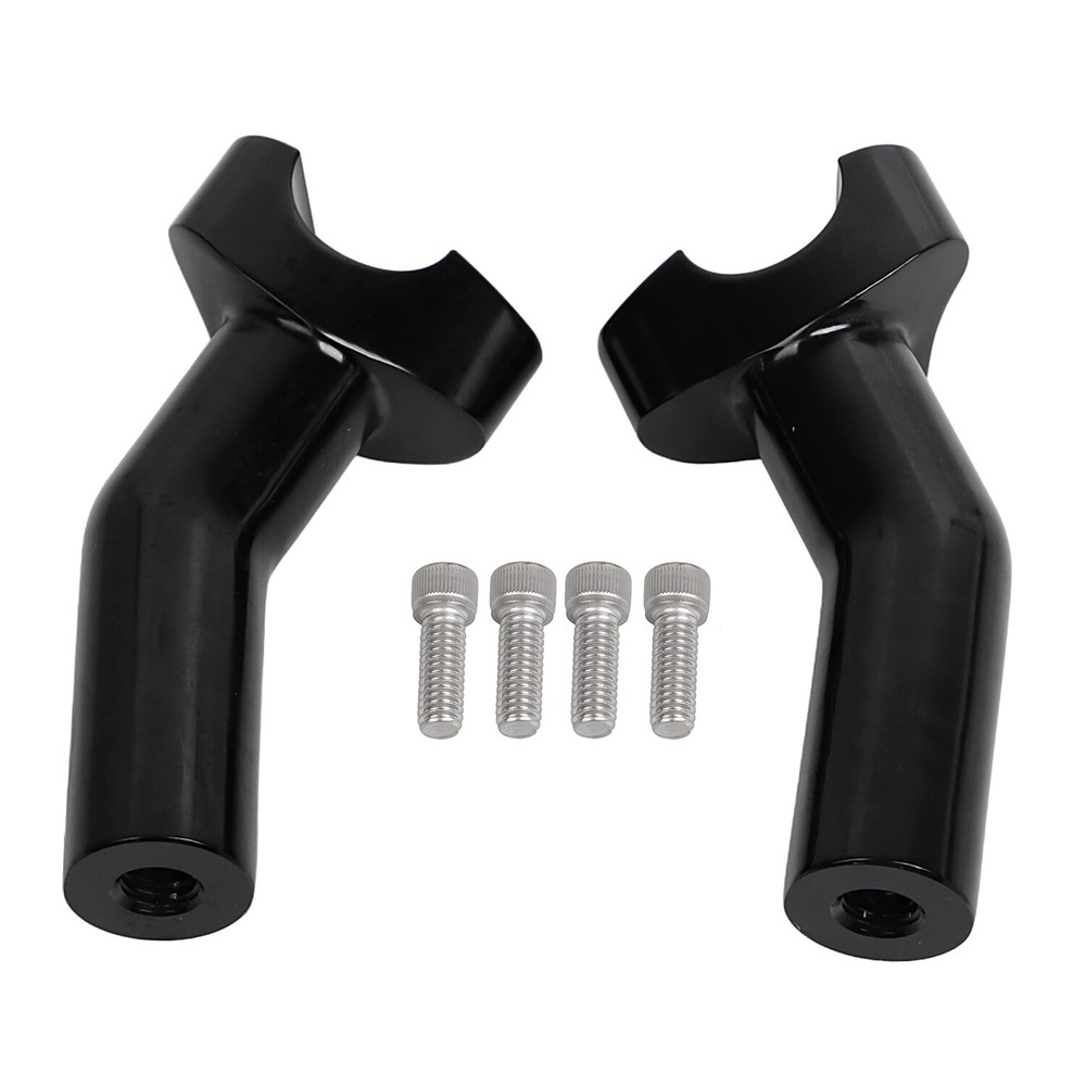 4.5" Black Pullback Handlebar Risers + Top Clamp For Harley 1" Bar Sportster 883