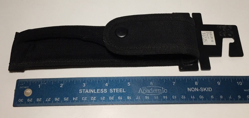 Premier Emblem Nylon Duty Belt Flashlight Holder Case Holds 8” Light