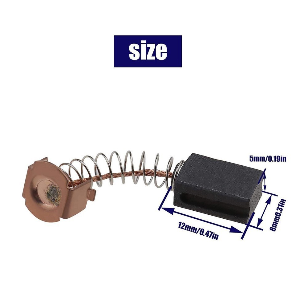 2Pairs Angle Grinder Carbon Brushes 12X8X5mm For G720 Power Tool Replacement