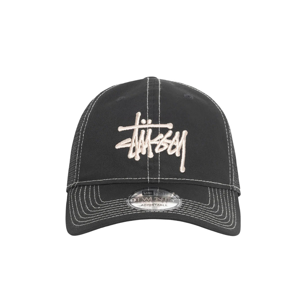 Stussy New Era 9Twenty Basic Trucker Hat Black