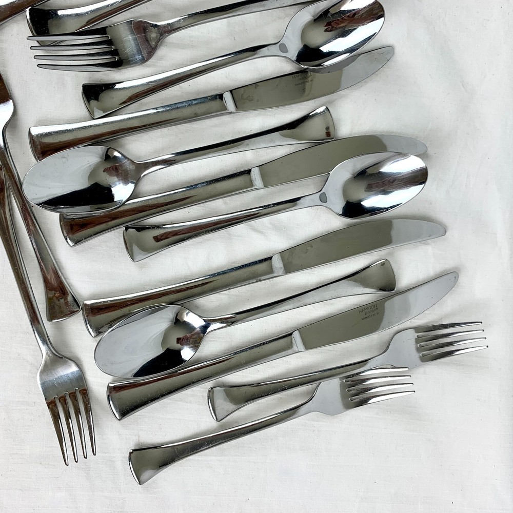 Hampton Scandia Stainless Steel Flatware Four 5 pc Settings Excellent Condition