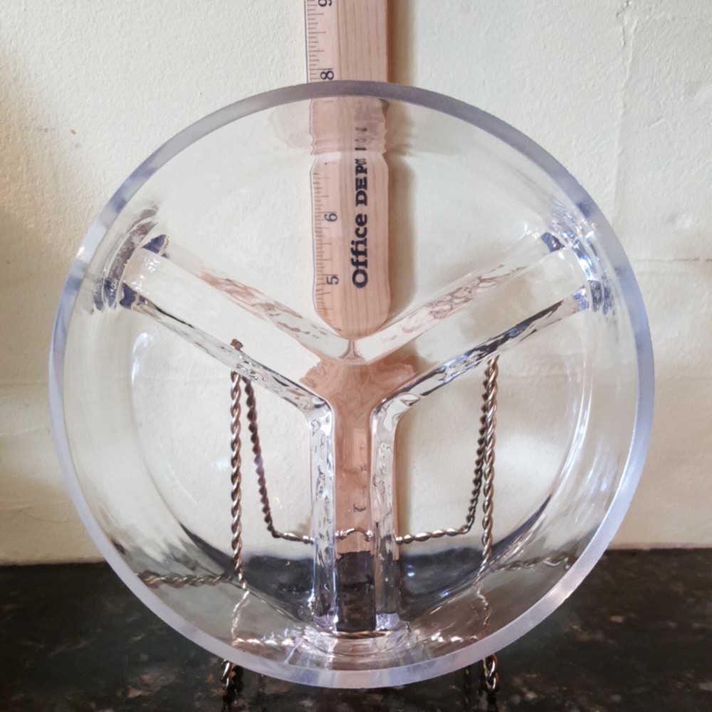 Heavy Glass Contemporary Three Compartment Dish Round