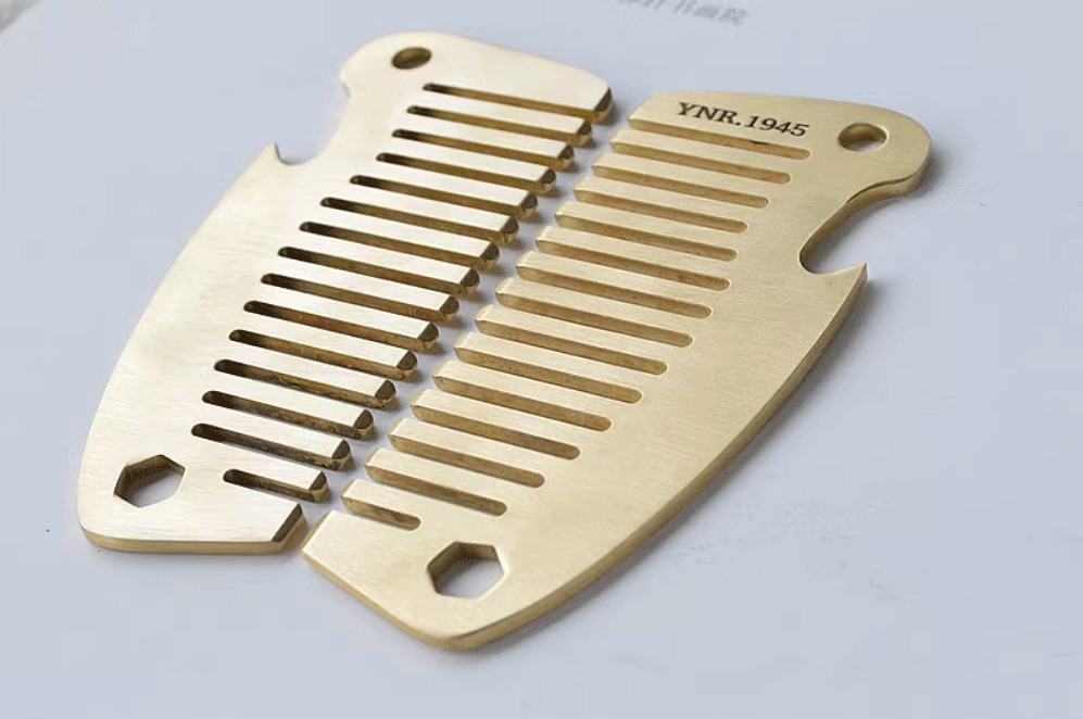 New Solid Brass Comb Pocket Multi Tools Comb Bottle Opener Wrench Man EDC Gift