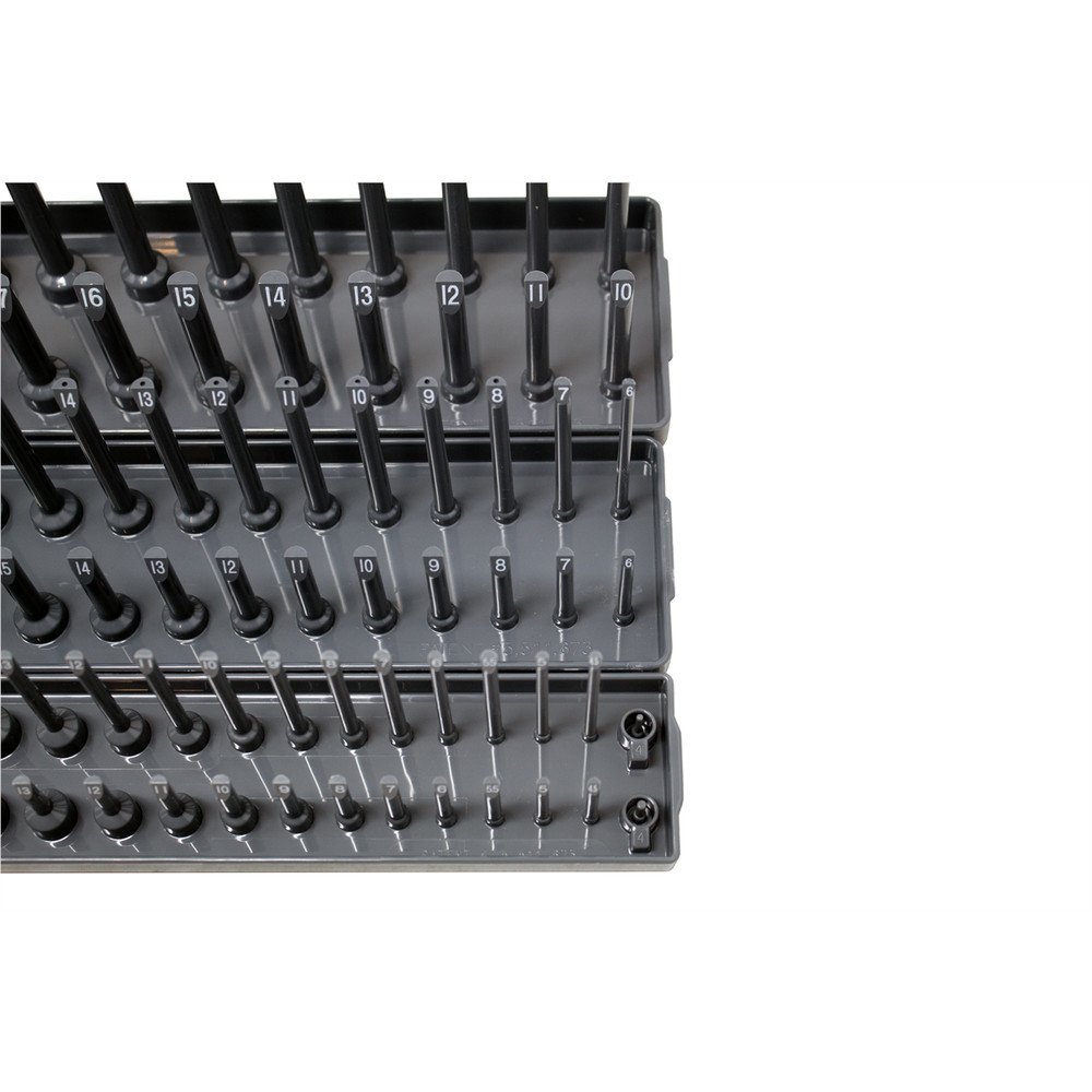 K-Tool 72475 3-pc Metric Socket Holder Set, Gray