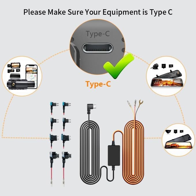 WOLFBOX USB C Hardwire Kit for...