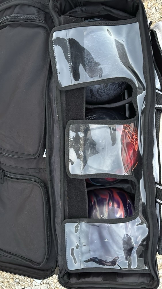 Storm Rolling Thunder 3-Ball Roller Bowling Bag Blue Carry Handle Wheels