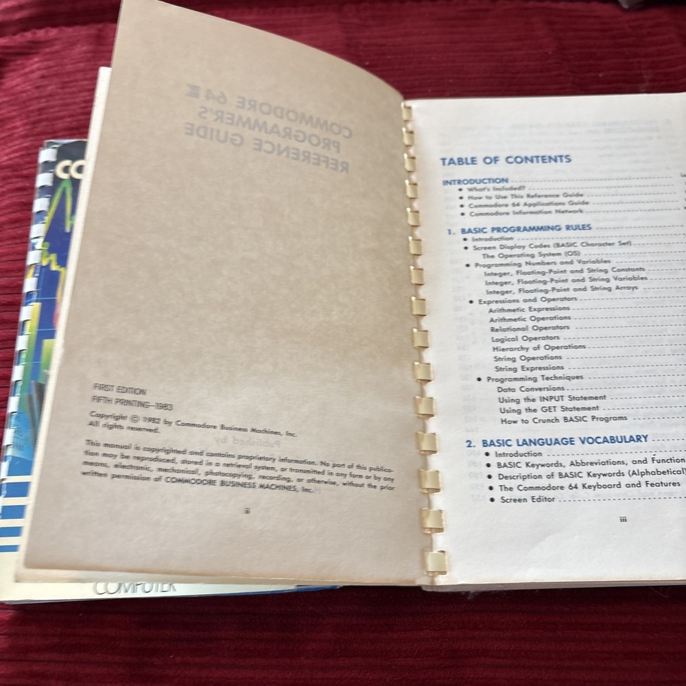 Commodore 64 User’s Guide & Programmer’s Reference Set First Edition No Writing