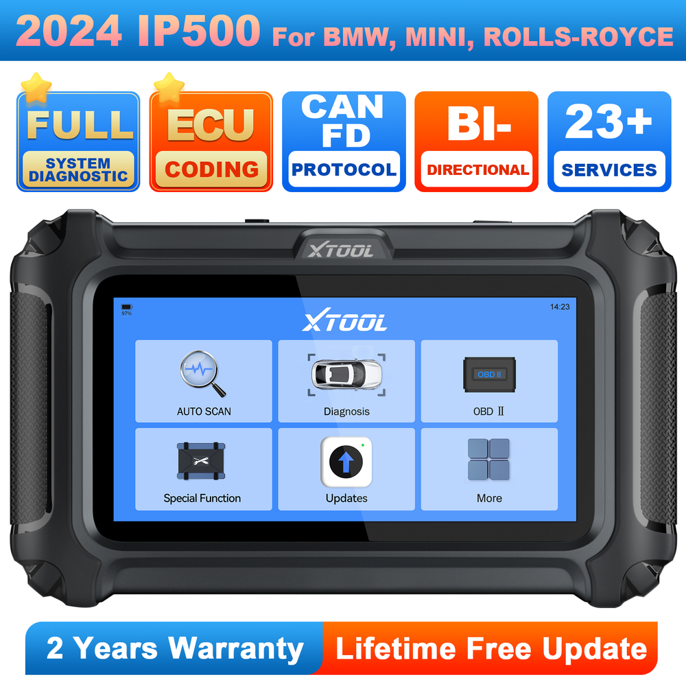 2024 XTOOL IP500 For BMW All System Scan Tool E.CU Coding 23+ Services CAN FD