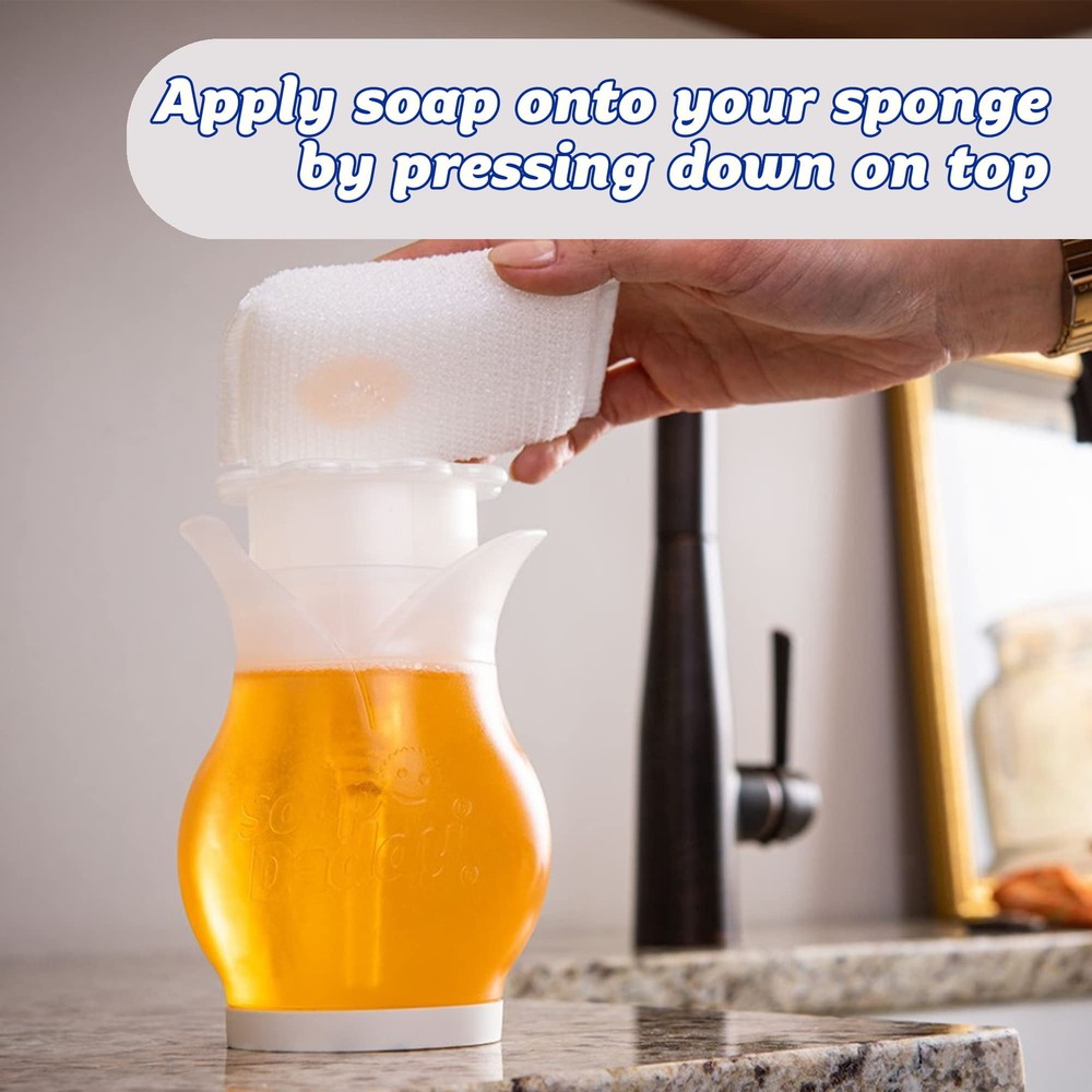 Scrub Daddy Soap Dispenser - Soap Daddy, Dual Action for Kitchen, Refillable
