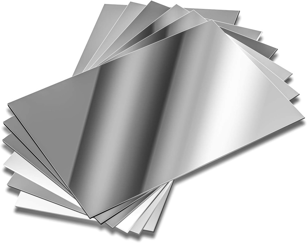Elcoho 12 Pack Mirrors Plastic Mirror Decor Flexible Sheets Silver
