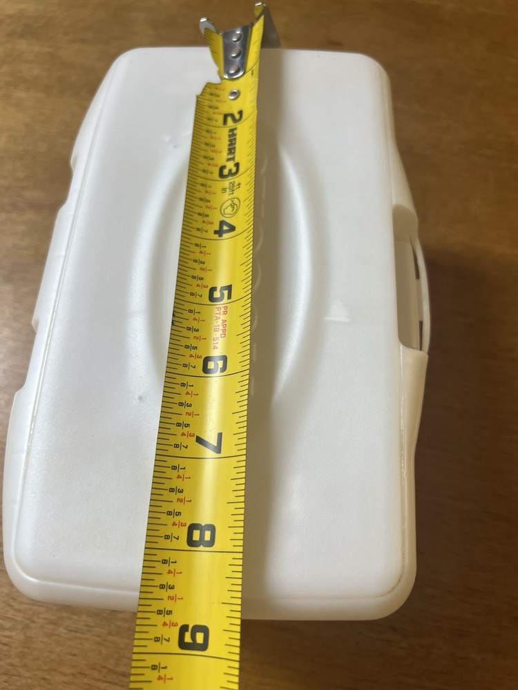 VTG Huggies Baby Wipes Hard Case White Empty Refillable Container