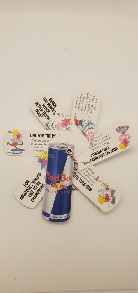 Red Bull Energy Drink Keychain