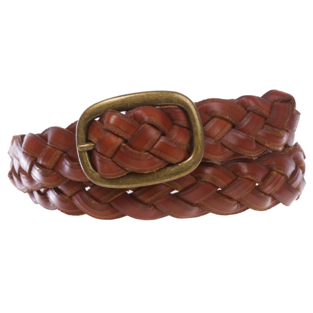 Woven Cowhide Top Full Grain Solid Two-Tone 3D Style Vintage Leather Bel