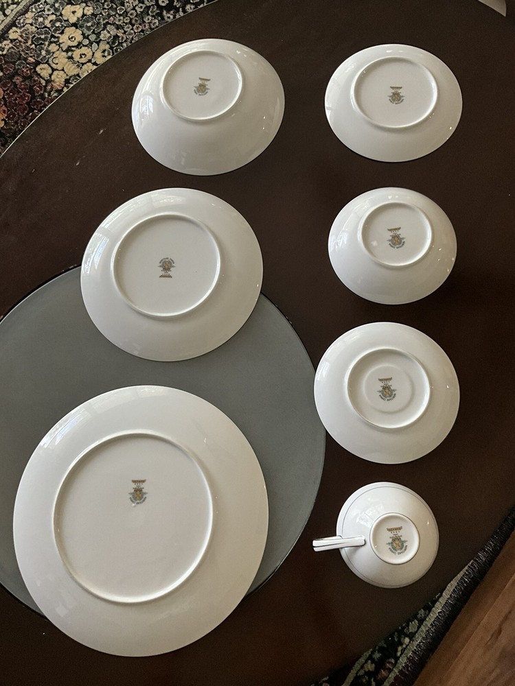 Noritake China Demask 5698 Japan SEVEN PIECE Place Setting EUC