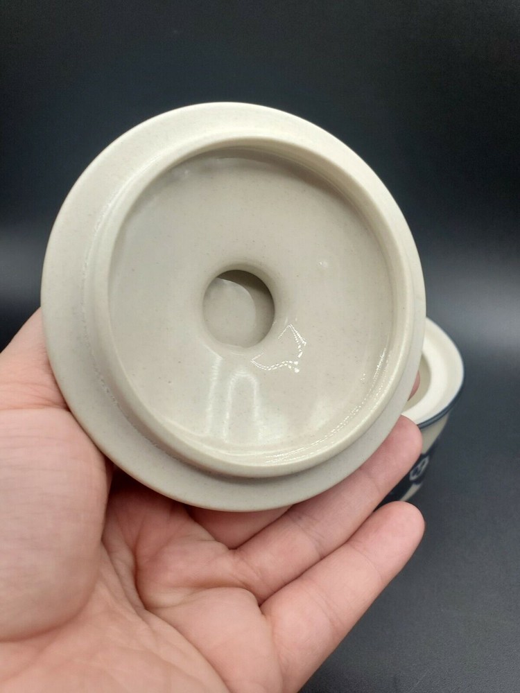 Sango Kalama Flower blue sugar dish