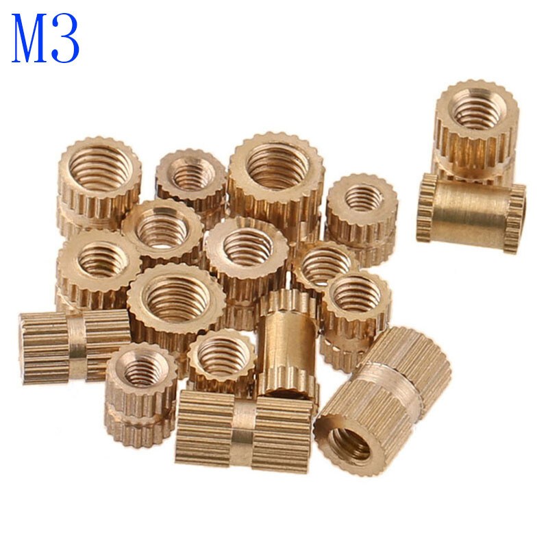 M3 Brass Solid Knurled Nuts Thumb Nuts Insert Embedded Nuts