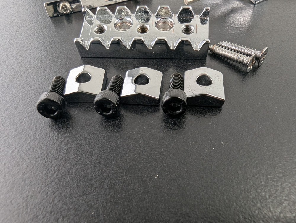 Licensed Floyd Rose WR3 Locking Nut & String Retainer & Wrench Chrome 43mm