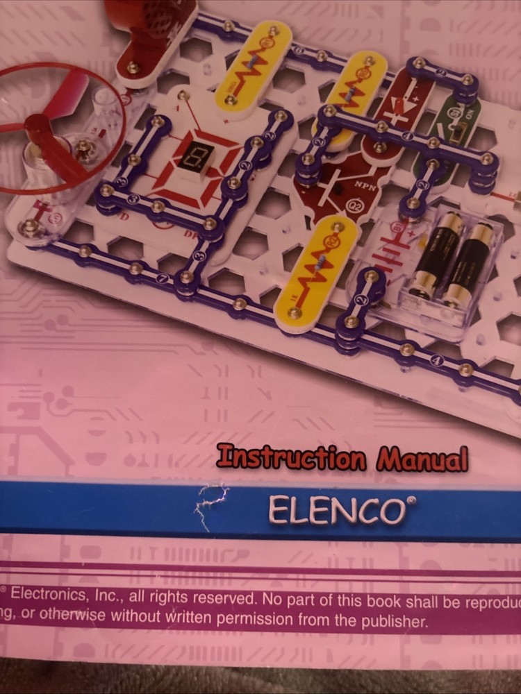 2012 Elenco Snap Circuits Instruction Manual Book Only Projects 512-692