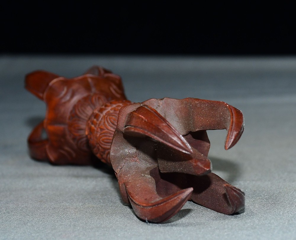 Exquisite Small Leaf Boxwood Diamond Pestle Handle