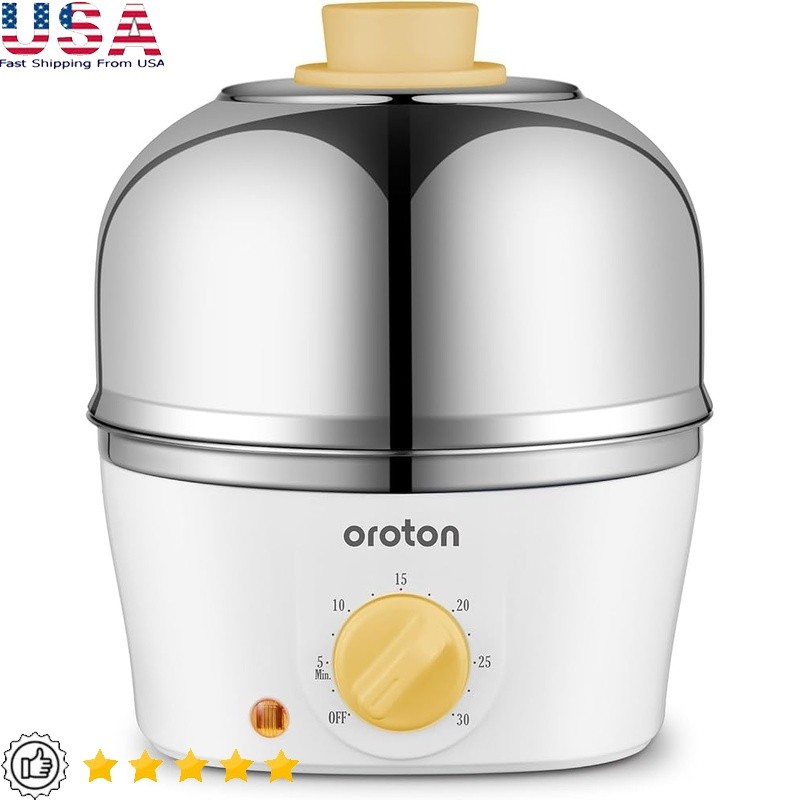 9 Egg Cooker Multi Function Timer Auto Shut Off Poached Omelet Steamer New