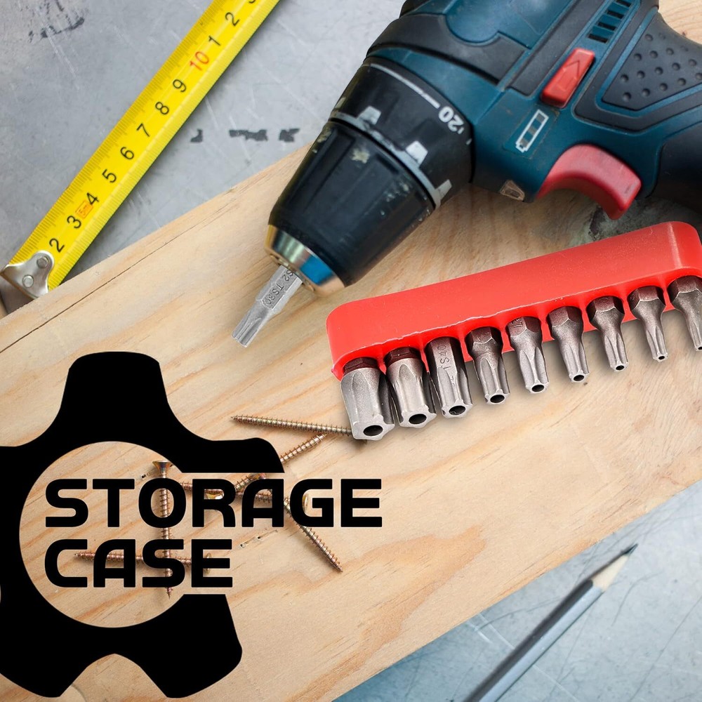 Torx plus 5-Point Tamper-Proof Security Bits - 12Pc Torx Star 5 Point, Security