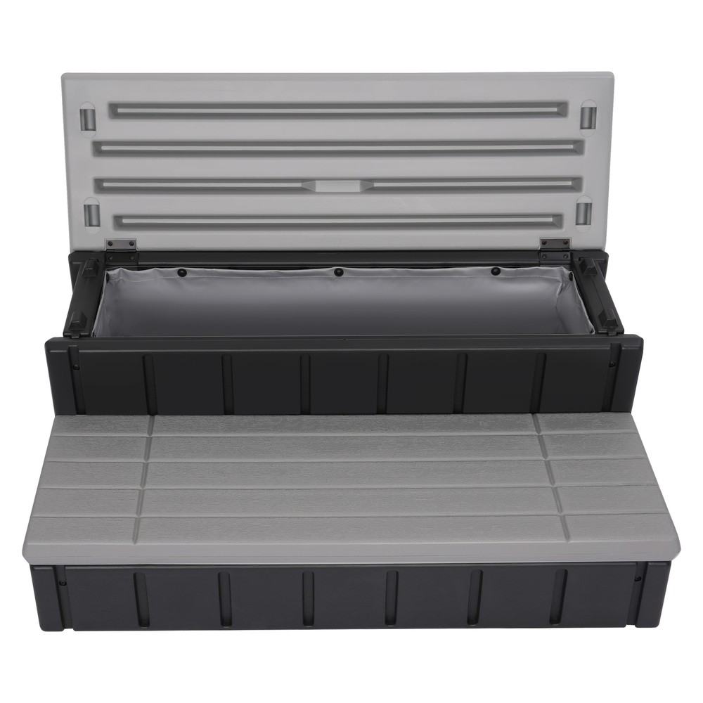 2-Step 36" Patio Spa Hot Tub Step Slip-Resistant Surface W/ Compartment Storage