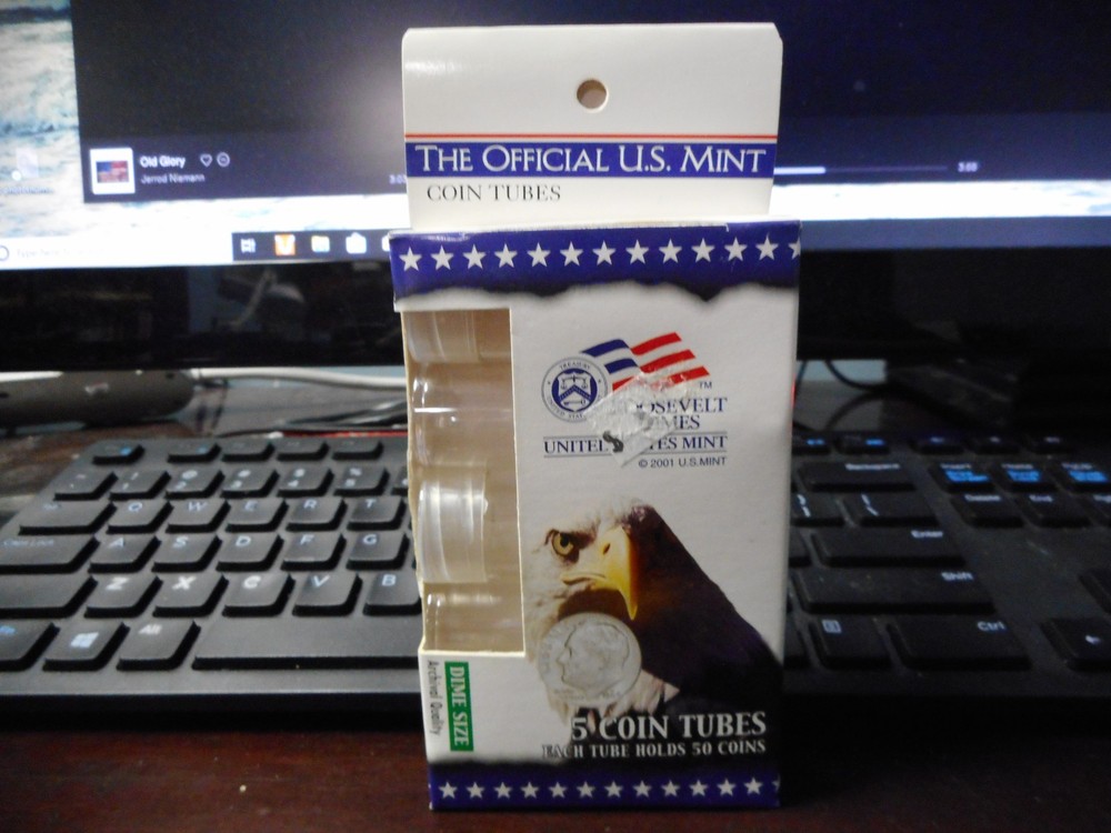 Whitman - Dime Size 5 Coin Tubes