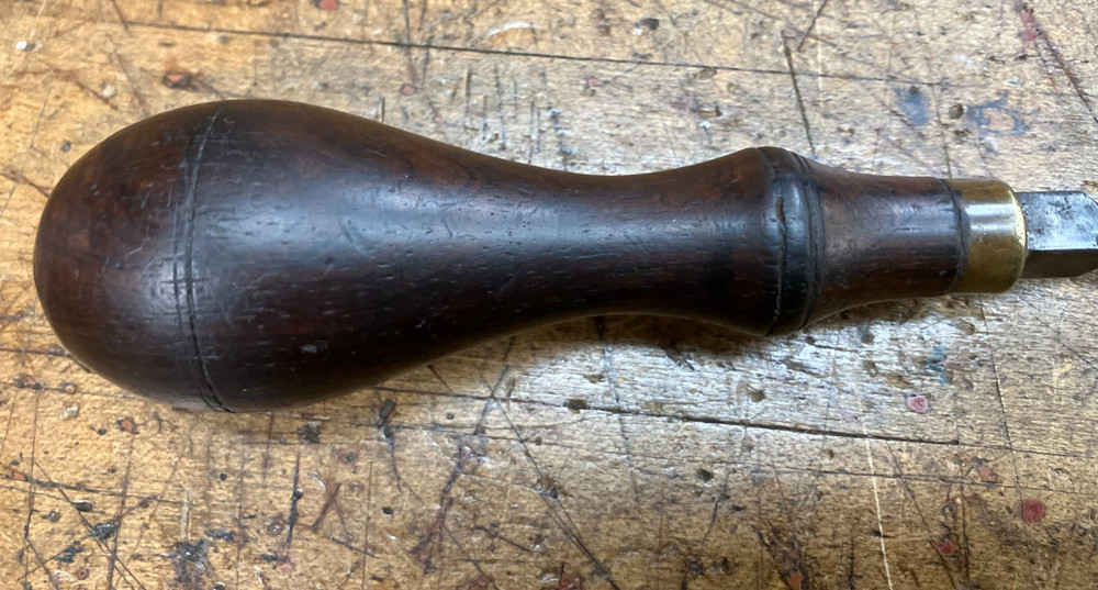 Long Vintage Split Tip Screwdriver Rosewood Handle