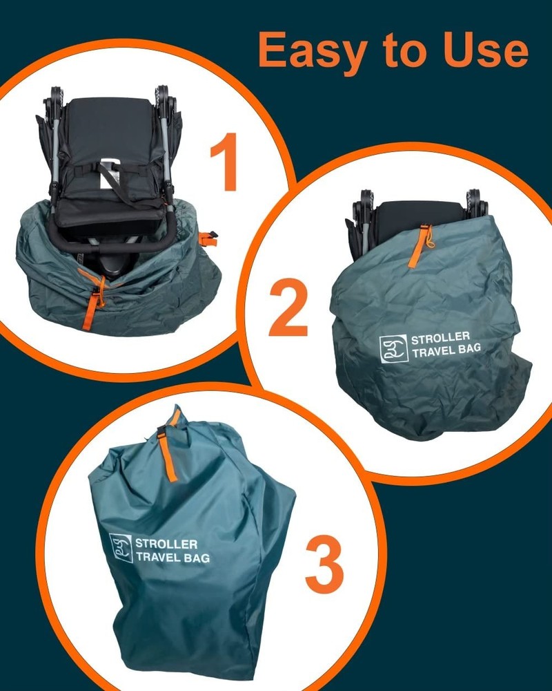 Extra Large Double Stroller Wagon Gate Check Bag for Large,