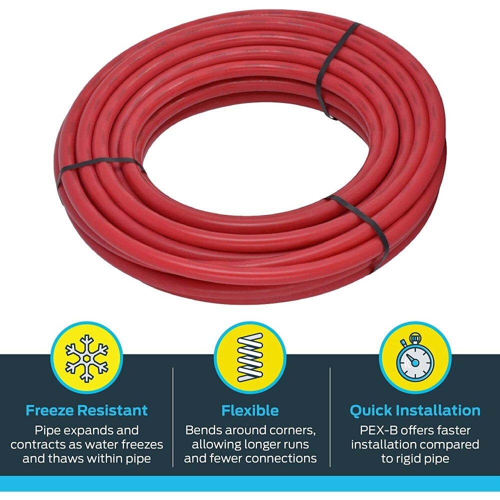 Sharkbite 1In X 100' Red Polyethylene Pex Coil Tubing