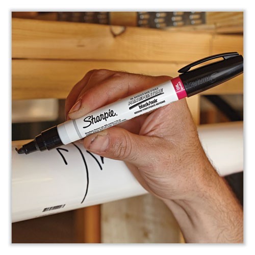 Sharpie 35549 Permanent Paint Marker, Medium Bullet Tip, Black