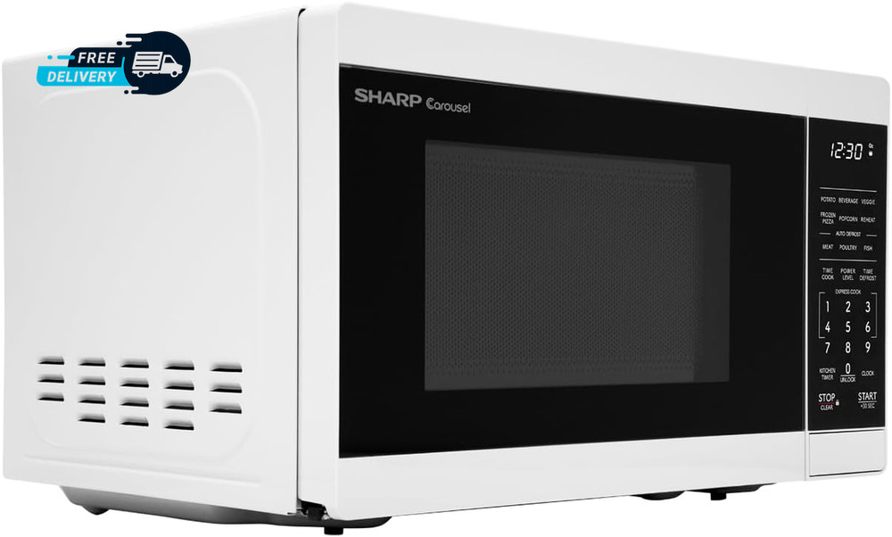 Compact Countertop Microwave Oven with Removable 10" Carousel Turntable 700 Watt