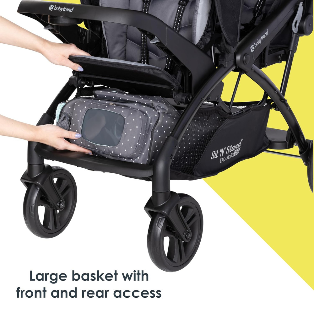 Sit N' Stand® Double 2.0 Stroller, Dash Black