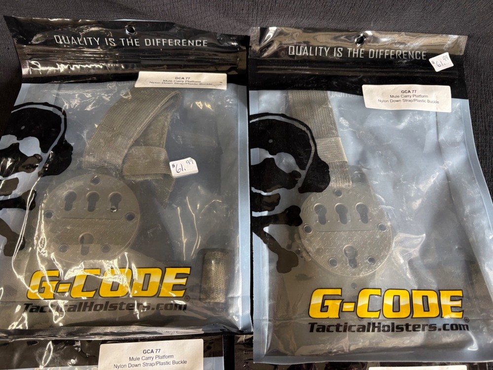 G-Code GCA-77 Mule drop holster mount nylon down strap