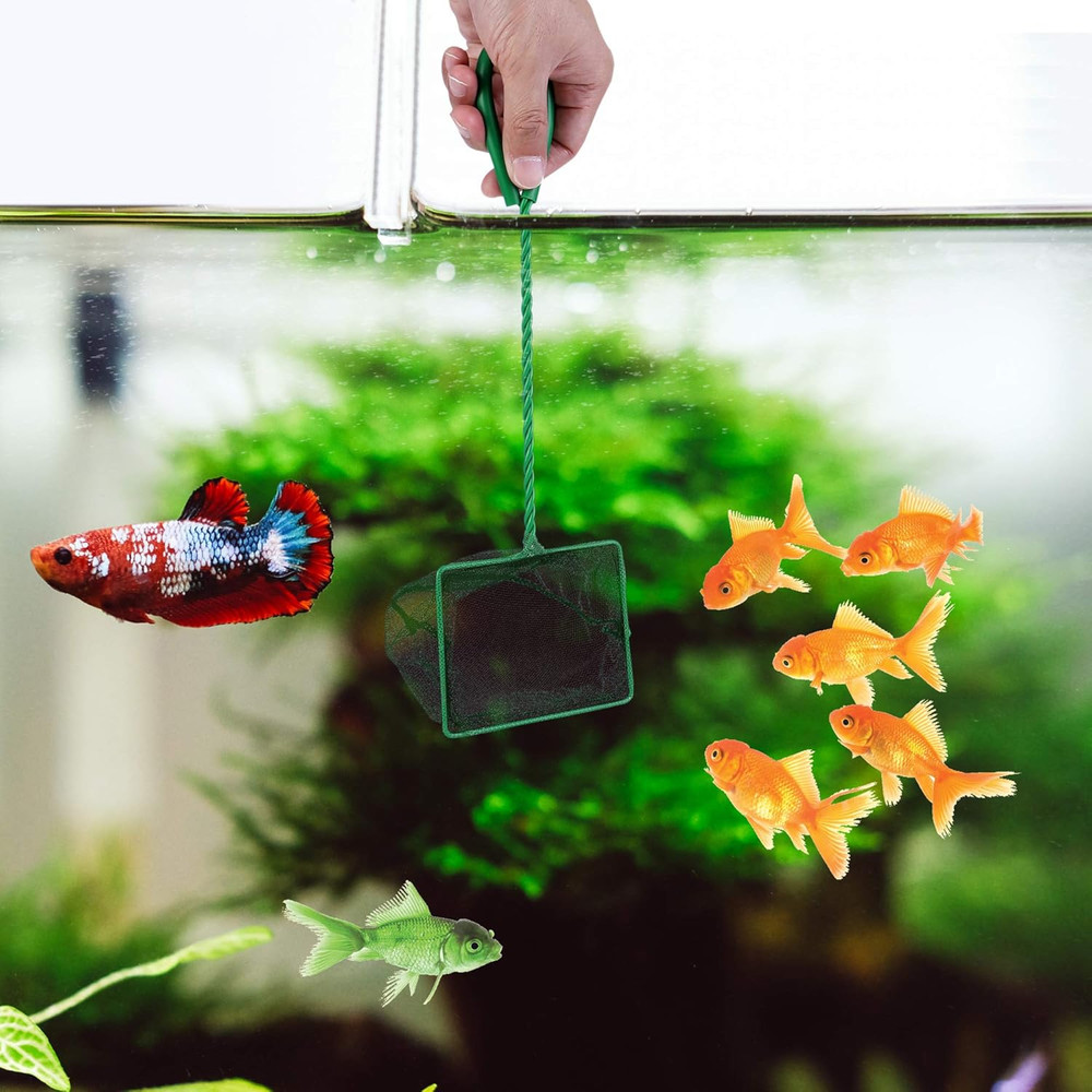 2 Pack Aquarium Net Fish Net, Small Net, Multi-Size Fine Mesh Aquarium Net with