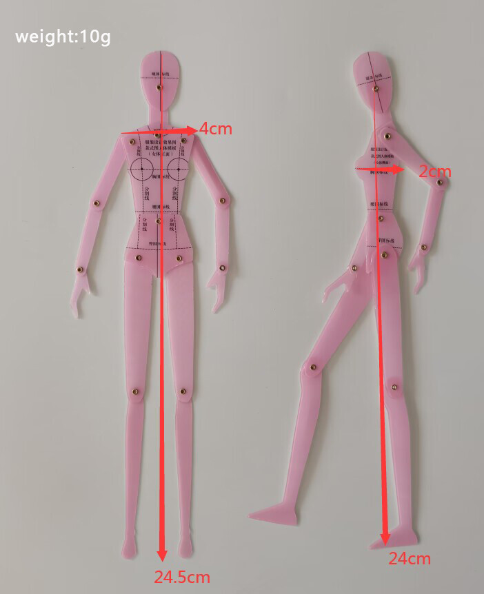 Template Ruler Sewing Humanoid Patterns Design Lightweight Garment Models