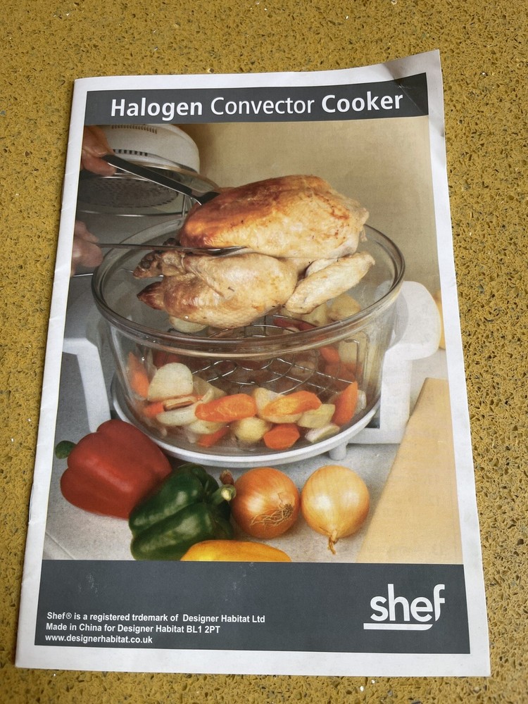 Shef Counter Top 12-Quart Size Halogen Oven,1200W,complete Set, Preowned