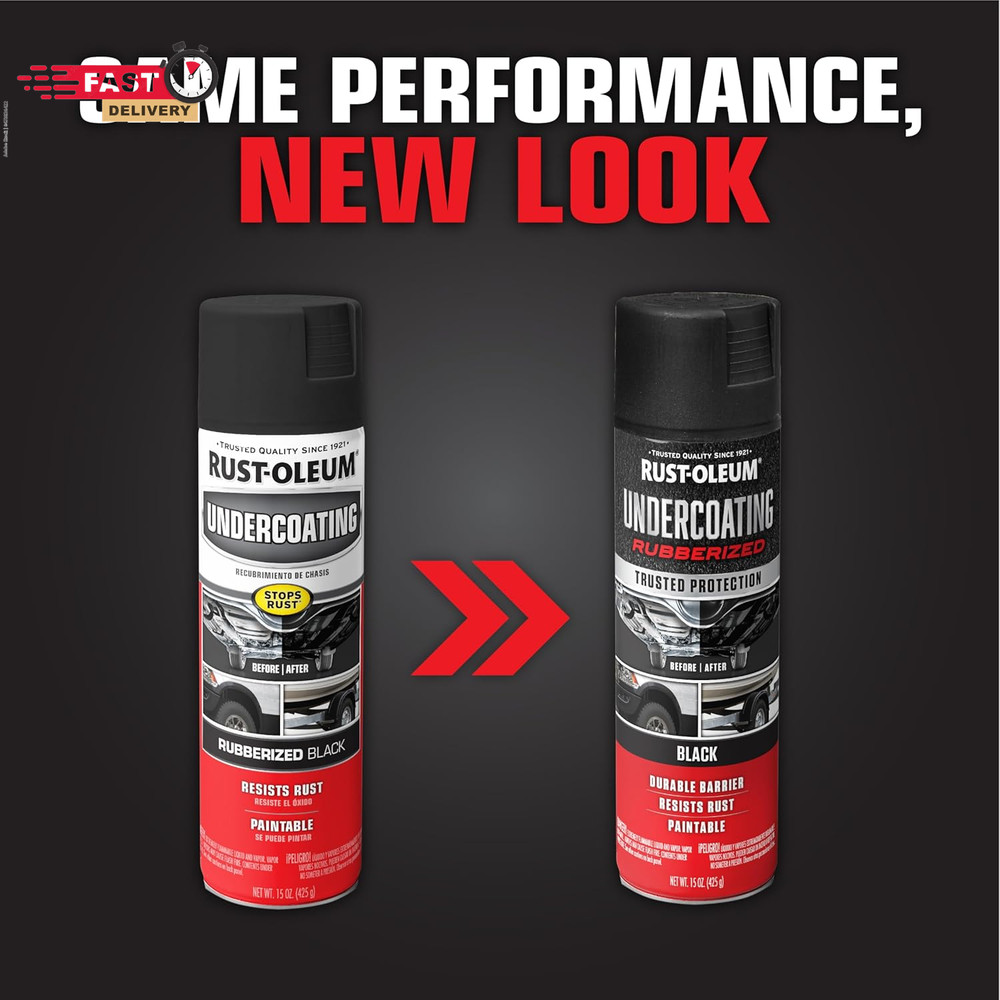 Rust-Oleum 248657 Rubberized Undercoating Spray, 15 Oz, Black