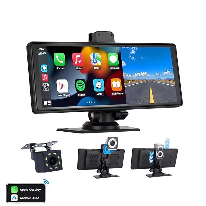 Interactive Apple + Android Car Play screen with Dash Cam + Reversing Cam