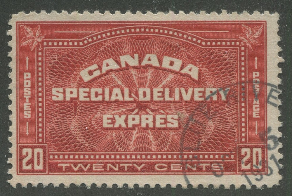 Canada B.O.B. E4 Used Special Delivery Stamp