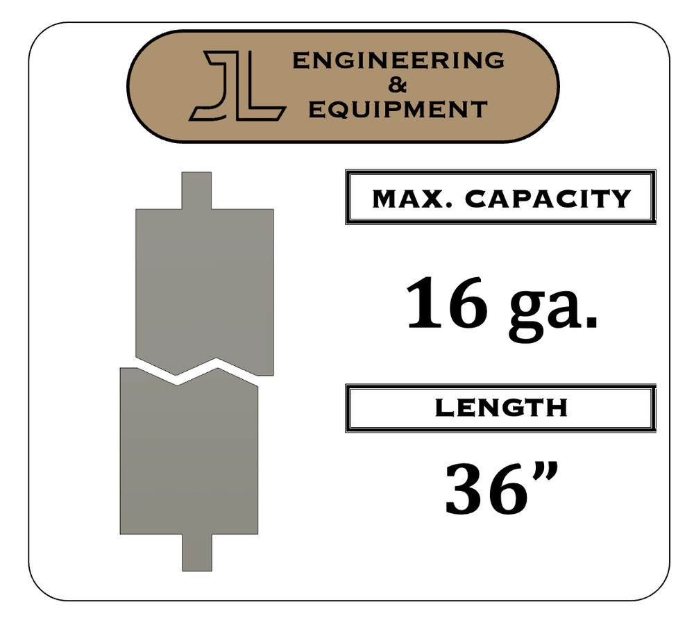 Open Angle Offset Forming Die - 36 in. Long - 5/8" Offset, 130 deg.