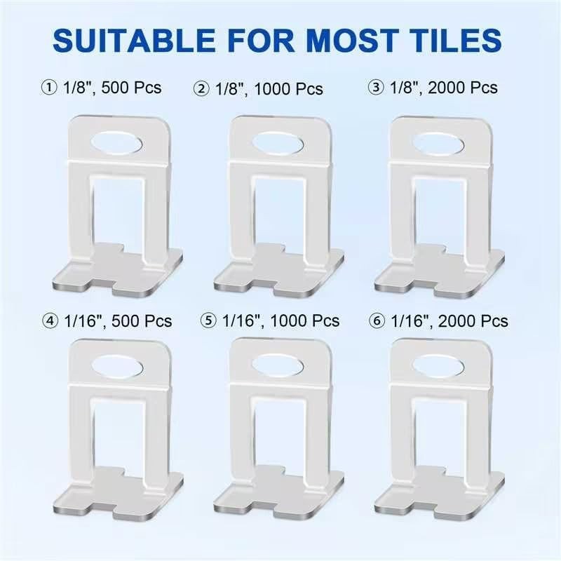 High-Quality 500-Piece Tile Leveling Clip Set - Easy & Efficient Grouting System
