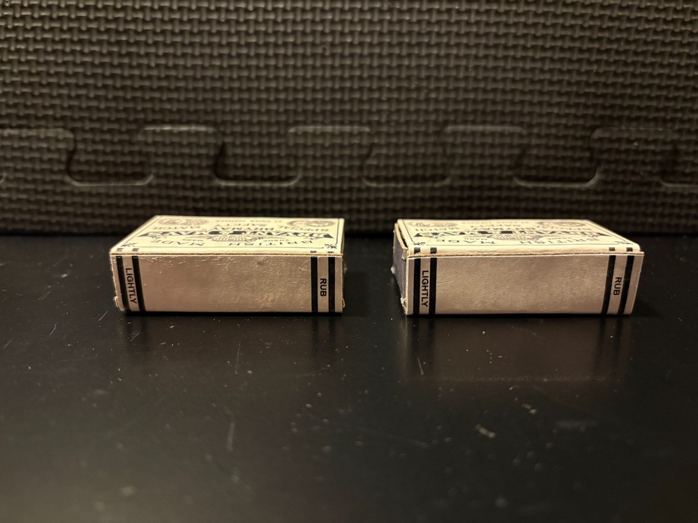 1910 Bryant & May matchbooks - 2 empty custom design display boxes