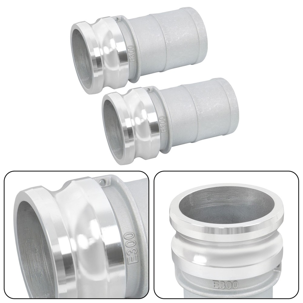 2 Pack 3" Aluminum Camlock Type E Adapter Universal Hose Connection Kit